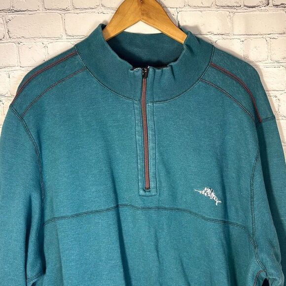 Tommy Bahama Men's Flipsider Reversible Half-Zip Sweater Green Size L Large - Picture 4 of 7